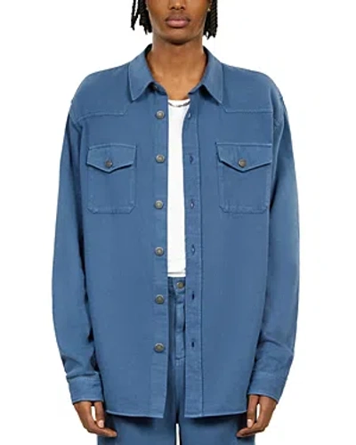 The Kooples Cotton And Linen Button Shirt In Blue