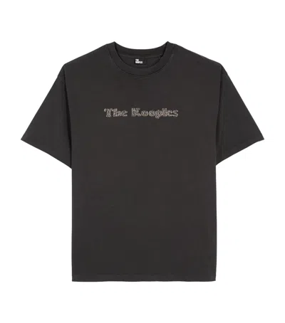 The Kooples Cotton Embroidered Logo T-shirt In Black
