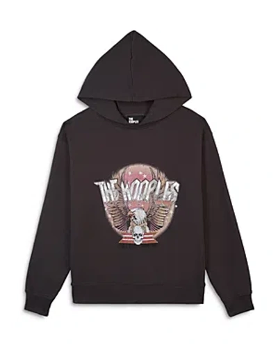 The Kooples Womens Carbone Rock Eagle Graphic-print Cotton Hoody