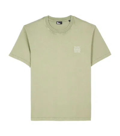 The Kooples Cotton Logo-embroidered T-shirt In Green