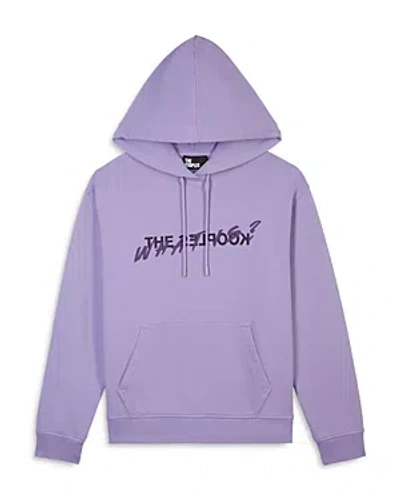 The Kooples Cotton Logo Graphic Hooded Sweatshirt In Purple