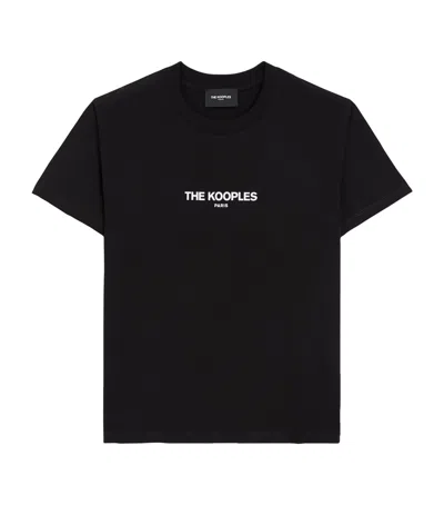 The Kooples Brand-print Cotton-jersey T-shirt In Bla01