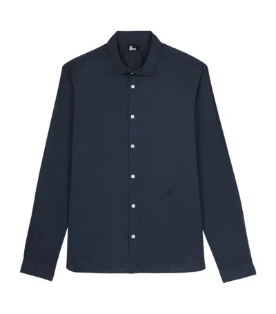 The Kooples Cotton Long-sleeve Shirt In Navy