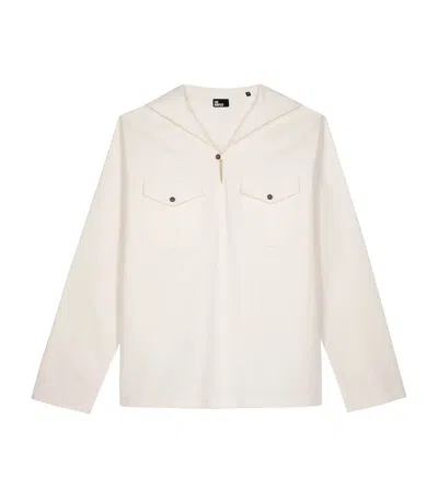 The Kooples Cotton Sailor Shirt In Ivory