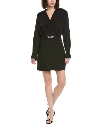 The Kooples Crepe Star Mini Dress In Black