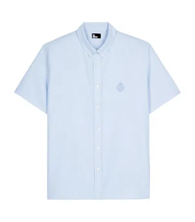The Kooples Crest Embroidery Shirt In Blue