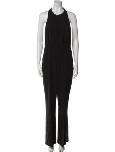 Pre-owned The Kooples Crew Neck Jumpsuit In Black