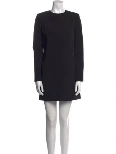 Pre-owned The Kooples Crew Neck Mini Dress In Black