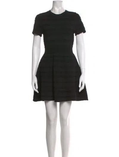 Pre-owned The Kooples Crew Neck Mini Dress In Black