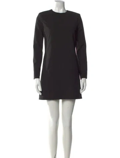 Pre-owned The Kooples Crew Neck Mini Dress In Black