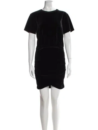 Pre-owned The Kooples Crew Neck Mini Dress In Black