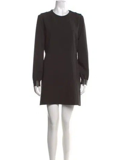 Pre-owned The Kooples Crew Neck Mini Dress In Gray