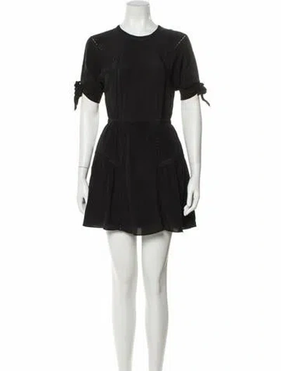 Pre-owned The Kooples Crew Neck Mini Dress In Gray