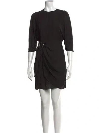 Pre-owned The Kooples Crew Neck Mini Dress W/ Tags In Black