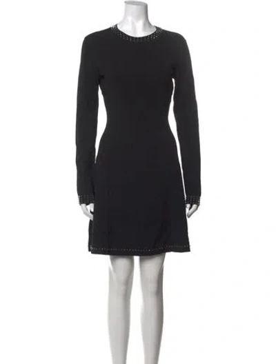 Pre-owned The Kooples Crew Neck Mini Dress W/ Tags In Black