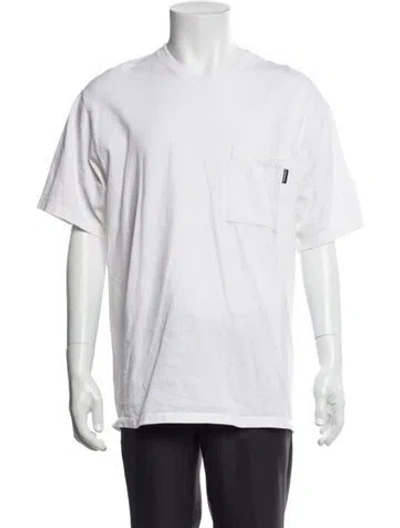 Pre-owned The Kooples Crew Neck Short Sleeve T-shirt In White