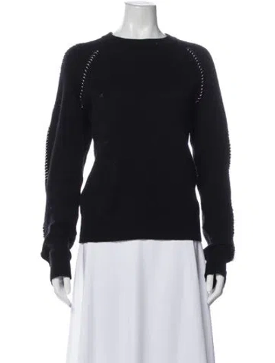 Pre-owned The Kooples Crew Neck Sweater In Black