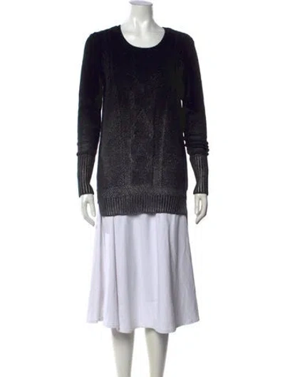 Pre-owned The Kooples Crew Neck Sweater In Black