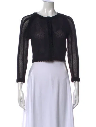 Pre-owned The Kooples Crew Neck Sweater In Black
