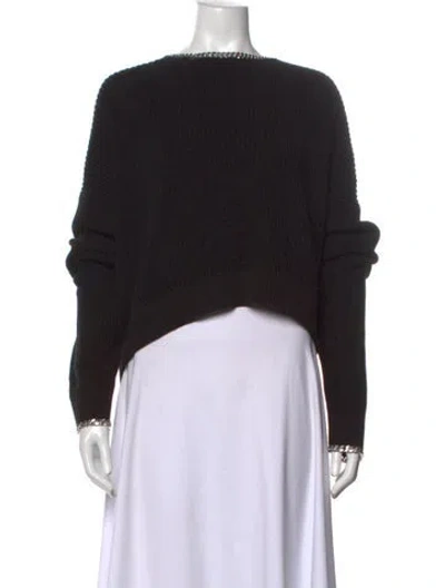 Pre-owned The Kooples Crew Neck Sweater In Black