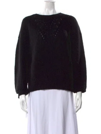 Pre-owned The Kooples Crew Neck Sweater In Black
