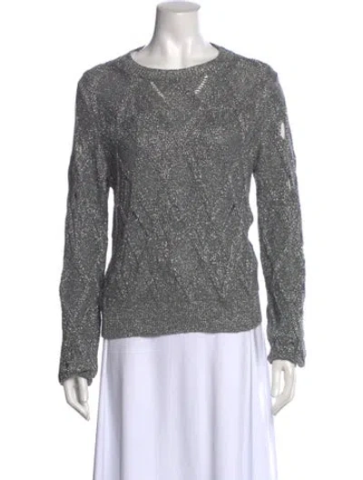 Pre-owned The Kooples Crew Neck Sweater In Gray