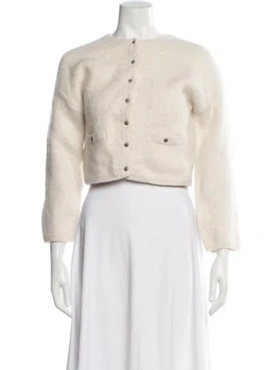 Pre-owned The Kooples Crew Neck Sweater In Neutral