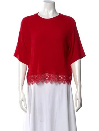 Pre-owned The Kooples Crew Neck Sweater In Red