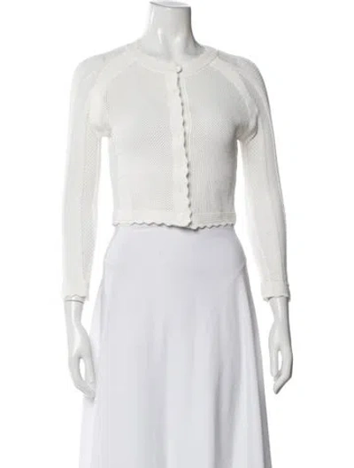 Pre-owned The Kooples Crew Neck Sweater In White