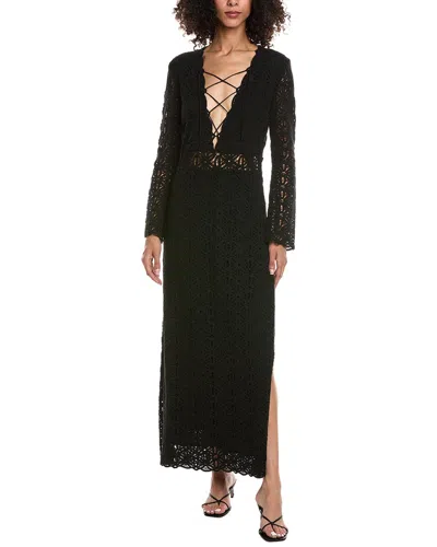 The Kooples Crochet Maxi Dress In Black