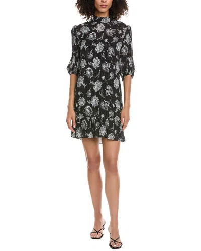 The Kooples Dandy Jacquard Mini Dress In Black