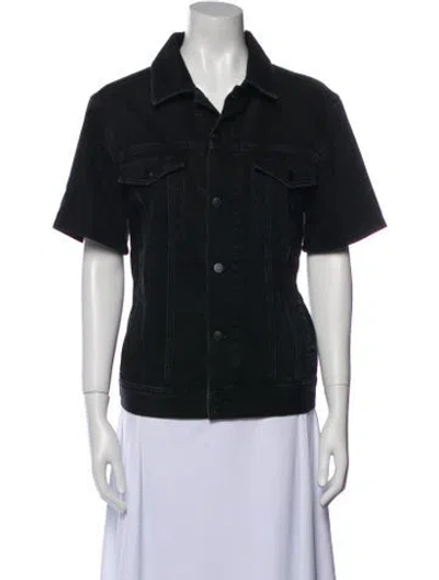 Pre-owned The Kooples Denim Jacket In Black