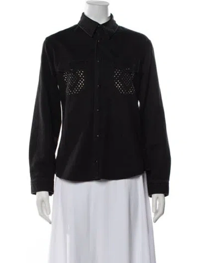 Pre-owned The Kooples Denim Jacket In Black