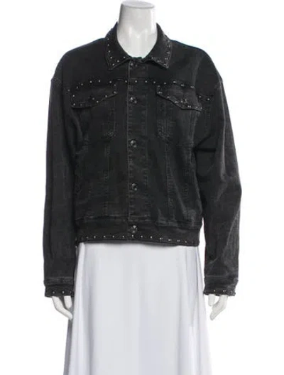 Pre-owned The Kooples Denim Jacket In Black