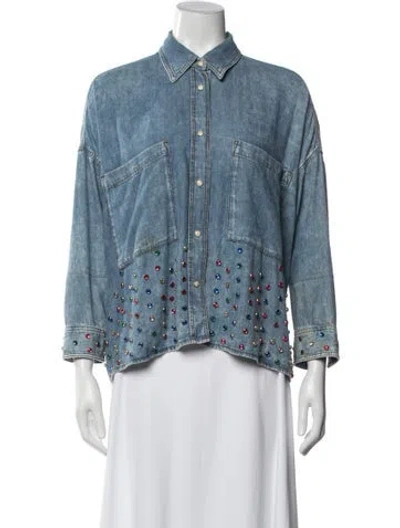 Pre-owned The Kooples Denim Jacket In Blue
