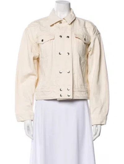 Pre-owned The Kooples Denim Jacket In Neutral