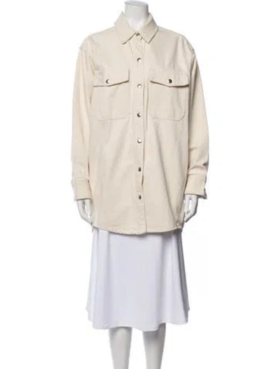 Pre-owned The Kooples Denim Jacket In Neutrals