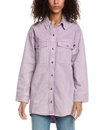 The Kooples Denim Shirtdress In Purple