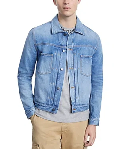 The Kooples Denim Trucker Jacket In Blue Denim