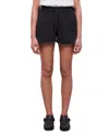 The Kooples Womens Bla55 Logo-embroidered Drawstring-waist Cotton Shorts In Bla