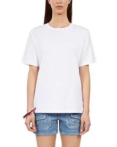 The Kooples Embellished Tee In White