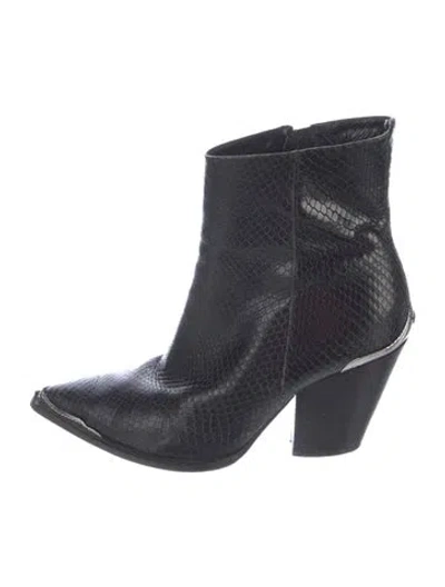 Pre-owned The Kooples Embossed Leather Boots In Multi