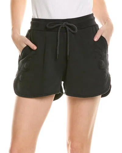 The Kooples Womens Bla55 Logo-embroidered Drawstring-waist Cotton Shorts In Black