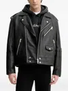 The Kooples Embroidered-logo Hoodie In Black