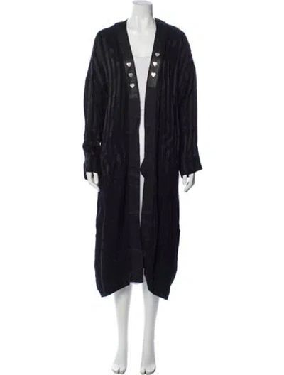 Pre-owned The Kooples Faux Fur Coat In Black