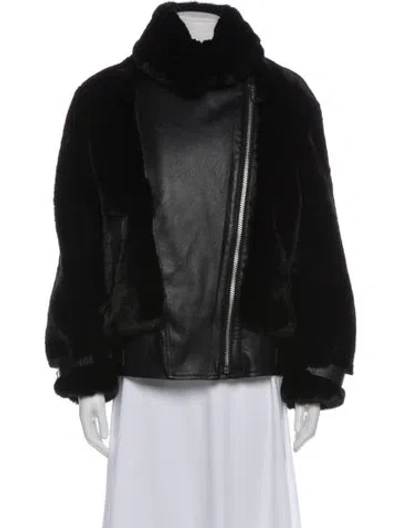 Pre-owned The Kooples Faux Fur Coat W/ Tags In Black