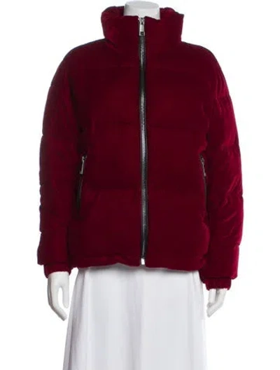 Pre-owned The Kooples Faux Fur Jacket In Red