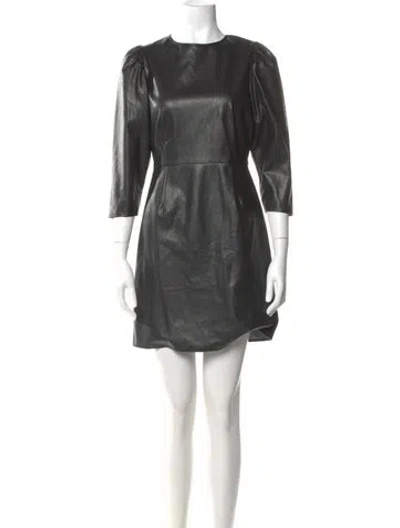 Pre-owned The Kooples Faux Leather Mini Dress W/ Tags In Black