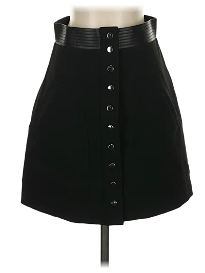 Pre-owned The Kooples Faux Leather Skirt In Black