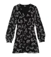 THE KOOPLES FEATHER-EMBROIDERED WRAP MINI DRESS
